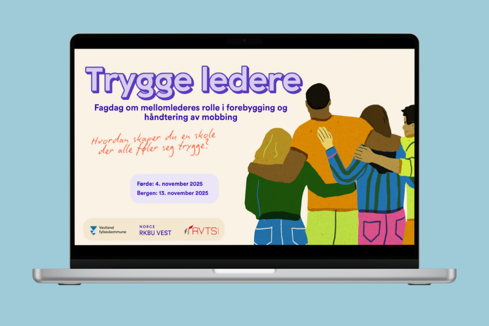 Plakat som promotererer datoar for kurstilbodet trygge leiarar