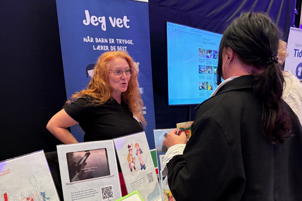 Linda Kvalvik på stand