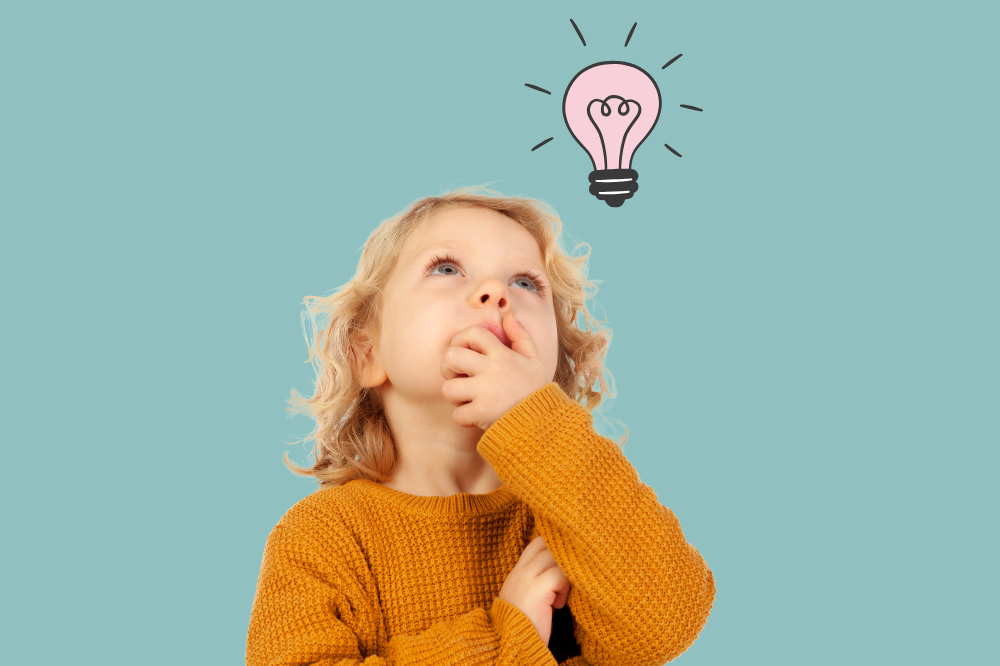 Eit barn som tenker