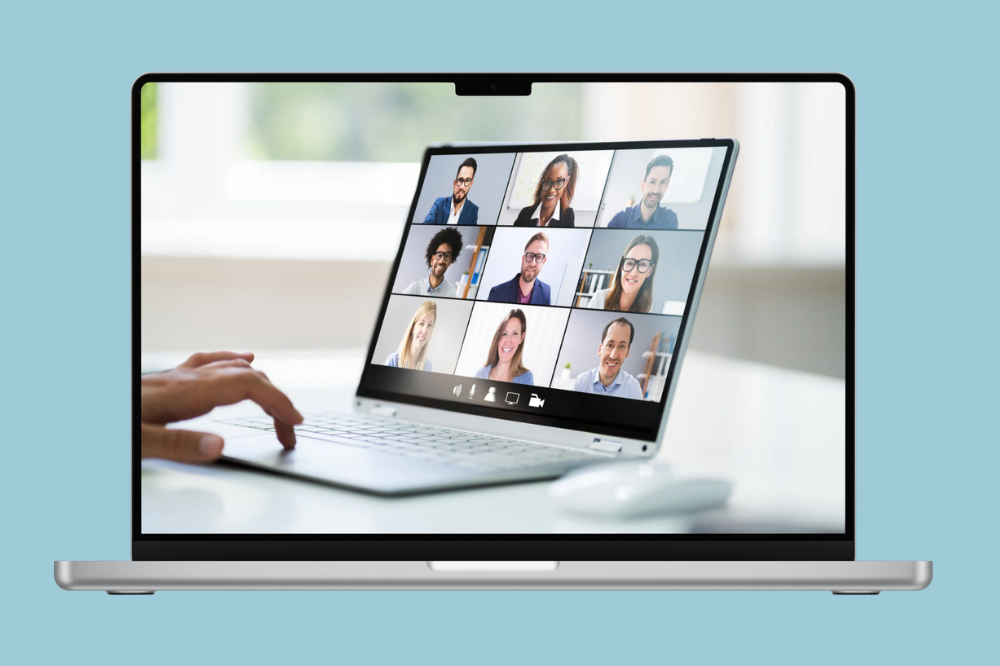 Laptop som viser eit teamsmøte